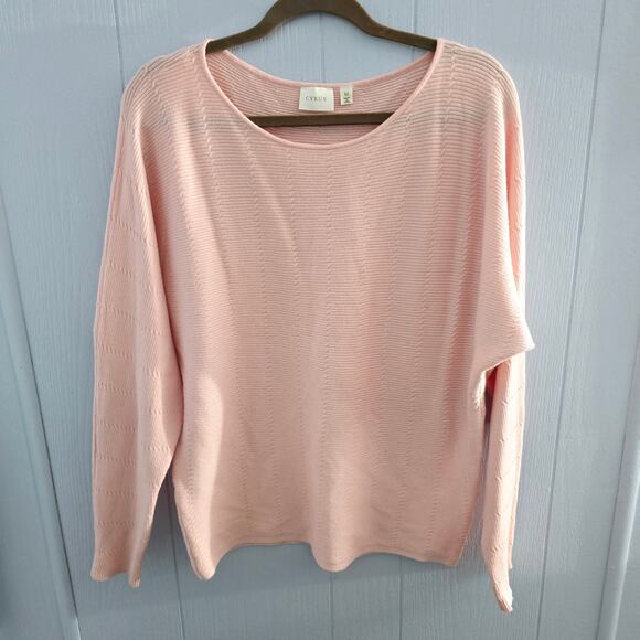 Cyrus Ribbed Knit Sweater Size Medium – Minimalist, Soft, Classic Blush - Picture 5 of 6